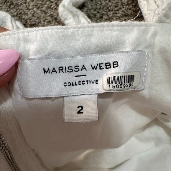 MARISSA WEBB Women's White Eyelet Crop Top Size 2 - Picture 3 of 11